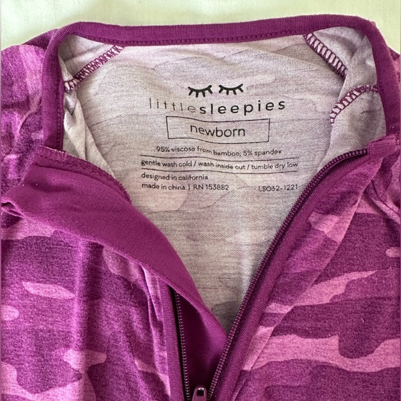 Little Sleepies Berry Camo Zippy - Picture 2 of 3